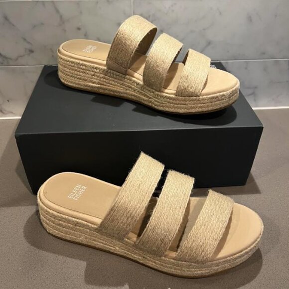 *NIB* EILEEN FISHER MAYLA JUTE ESPADRILLE SLIP ON SANDAL_$185_sz 9 - Picture 4 of 6